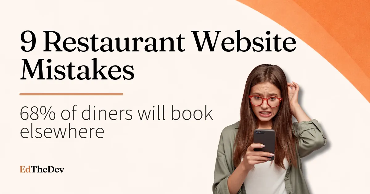 Restaurant website mistakes - frustrated diner on phone unable to find menu