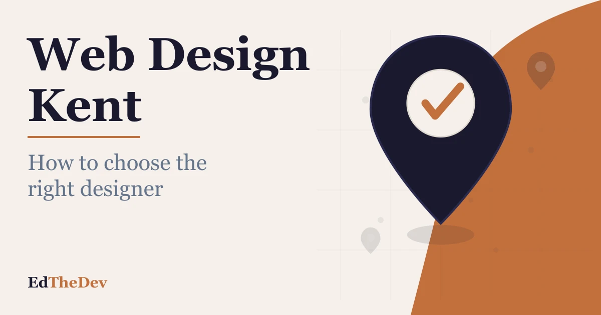 Web design Kent - laptop showing a local business website with Kent countryside