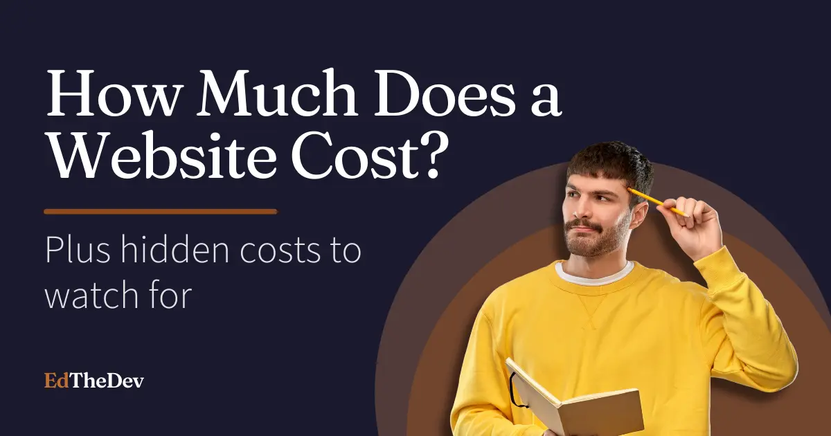 How much does a website cost - pricing breakdown displayed on laptop screen